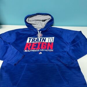 Chicago Cubs Majestic Blue Authentic Collection hoodie. Size large.